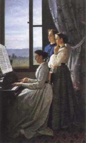 Silvestro lega the lyric (ll canto di unostornello) oil painting picture